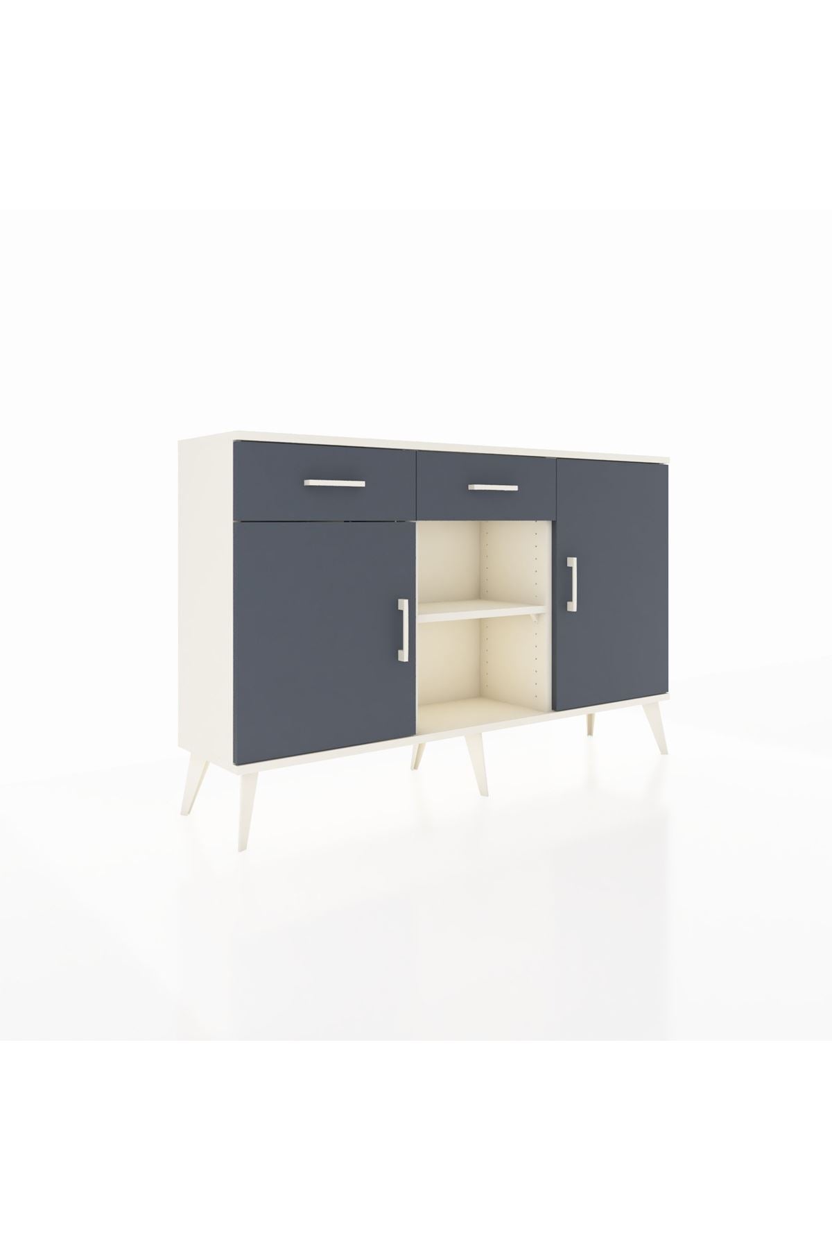 Arges Konsol 3 Raflı 2 Çekmeceli 3 Kapaklı 132x30x83 - S144M025V08A
