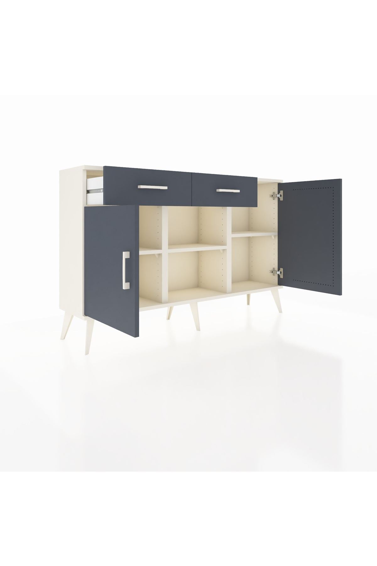 Arges Konsol 3 Raflı 2 Çekmeceli 3 Kapaklı 132x30x83 - S144M025V08A