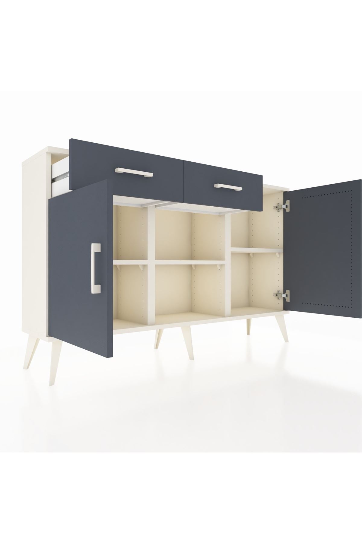 Arges Konsol 3 Raflı 2 Çekmeceli 3 Kapaklı 132x30x83 - S144M025V08A