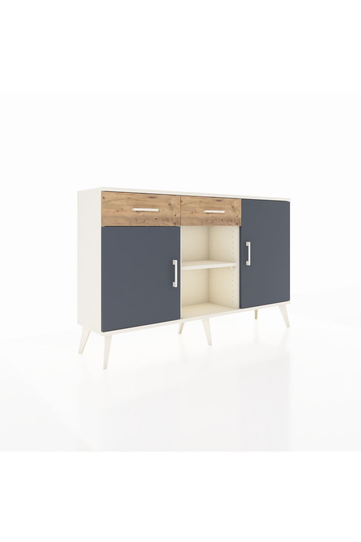 Arges Konsol 3 Raflı 2 Çekmeceli 3 Kapaklı 132x30x83 - S144M025V09A