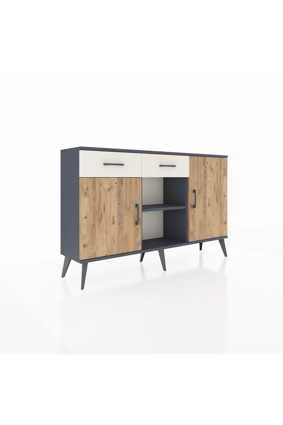 Arges Konsol 3 Raflı 2 Çekmeceli 3 Kapaklı 132x30x83 - S144M025V10A