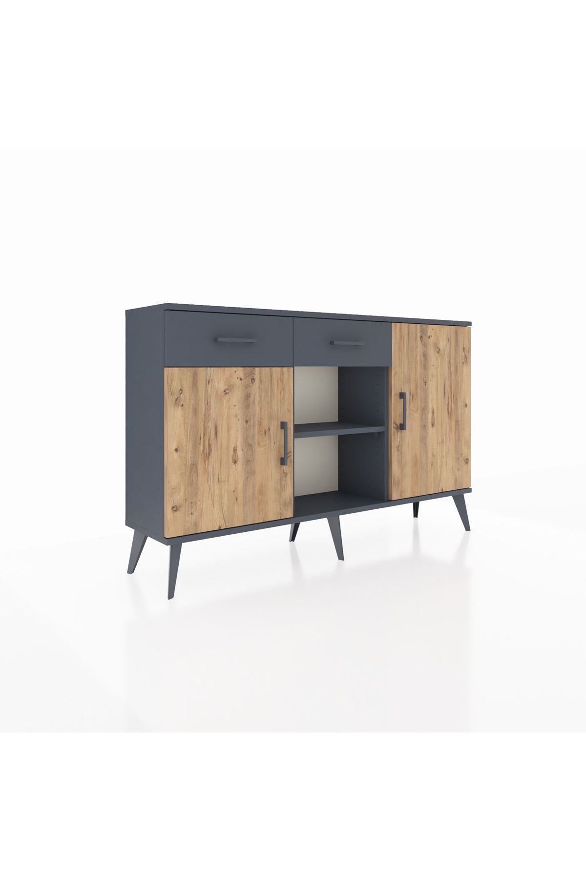 Arges Konsol 3 Raflı 2 Çekmeceli 3 Kapaklı 132x30x83 - S144M025V11A