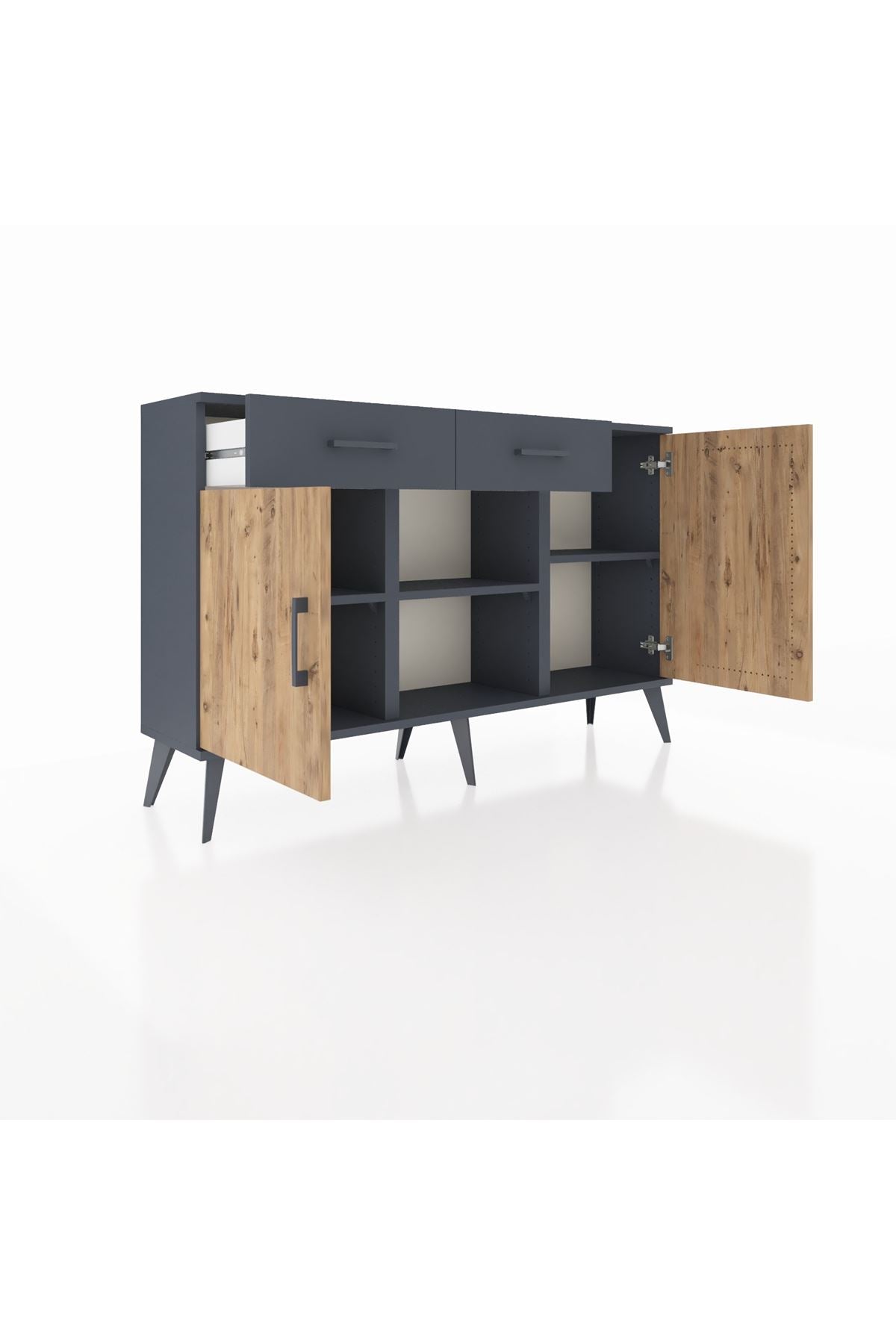 Arges Konsol 3 Raflı 2 Çekmeceli 3 Kapaklı 132x30x83 - S144M025V11A