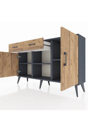 Arges Konsol 3 Raflı 2 Çekmeceli 3 Kapaklı 132x30x83 - S144M025V12A