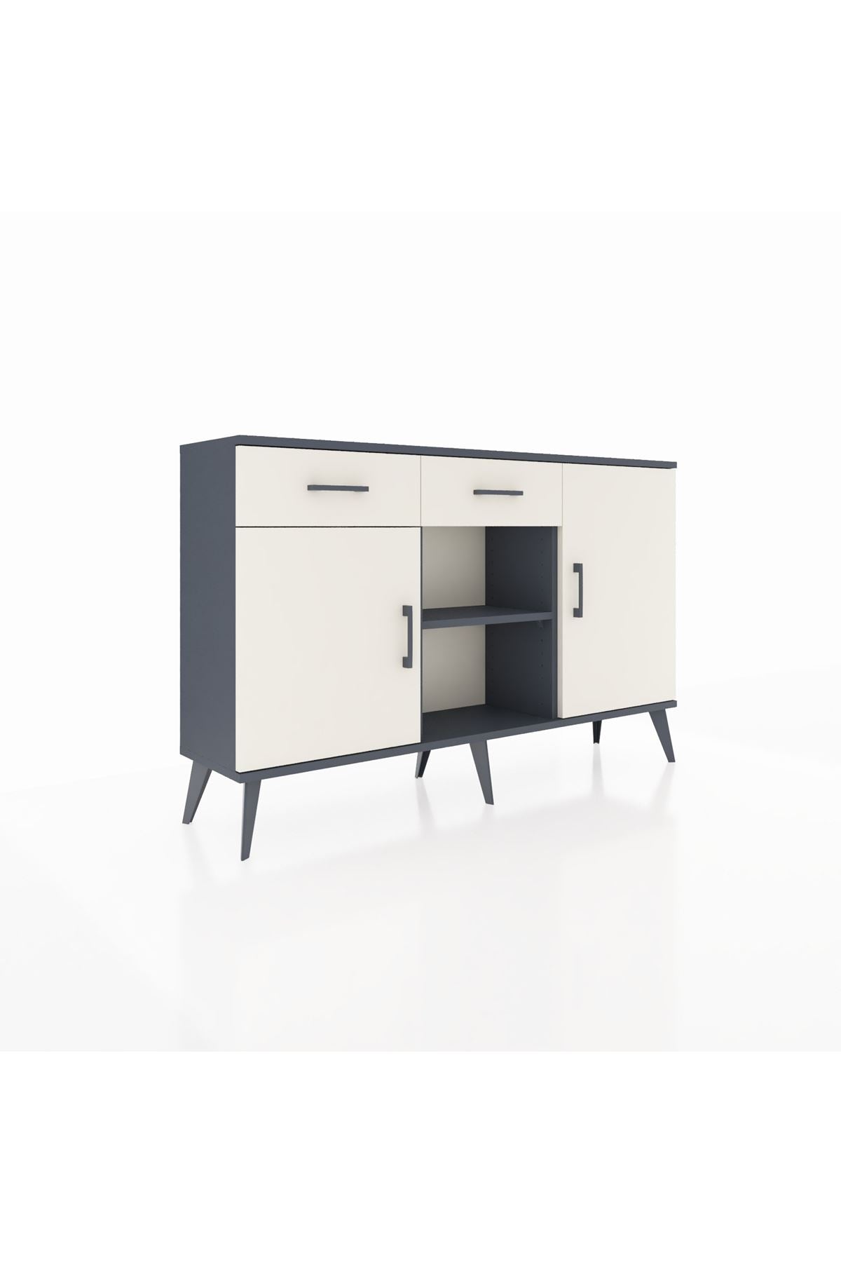 Arges Konsol 3 Raflı 2 Çekmeceli 3 Kapaklı 132x30x83 - S144M025V13A