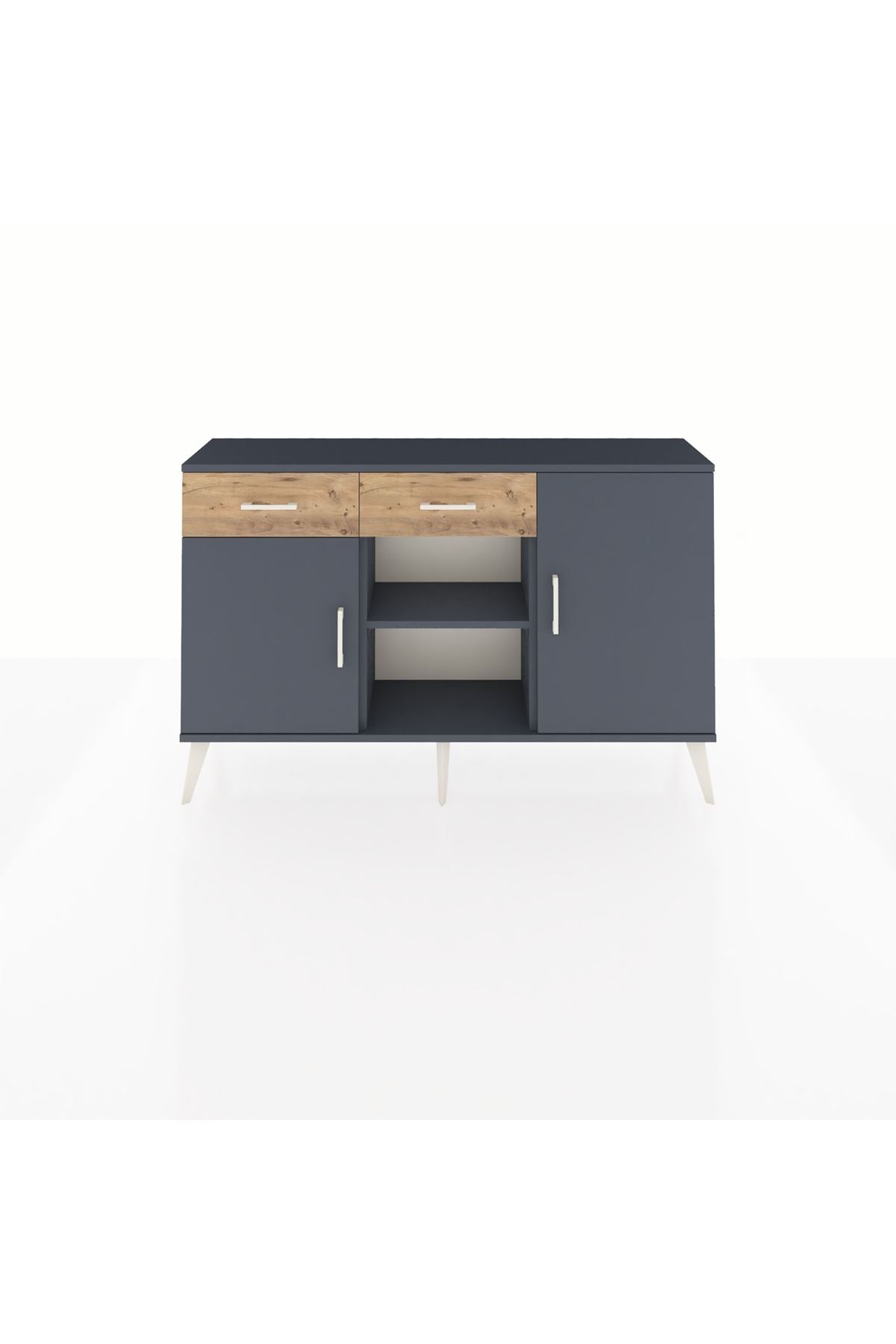 Arges Konsol 3 Raflı 2 Çekmeceli 3 Kapaklı 132x30x83 - S144M025V18A