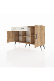 Arges Konsol 3 Raflı 2 Çekmeceli 3 Kapaklı 132x30x83 - S144M025V19A