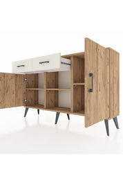 Arges Konsol 3 Raflı 2 Çekmeceli 3 Kapaklı 132x30x83 - S144M025V19A