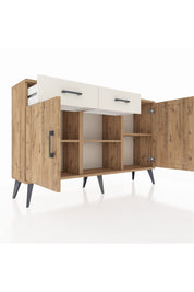 Arges Konsol 3 Raflı 2 Çekmeceli 3 Kapaklı 132x30x83 - S144M025V19A