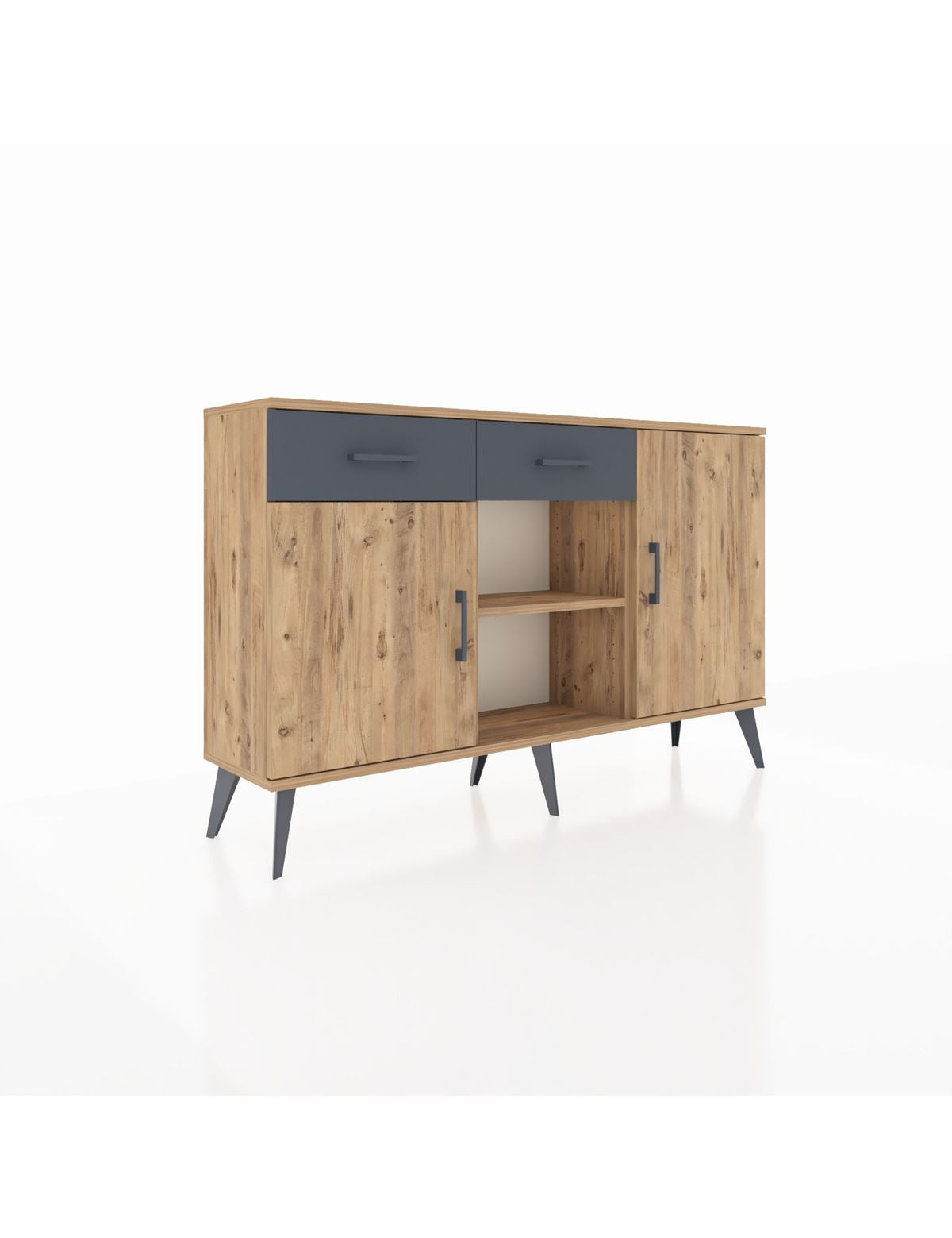 Arges Konsol 3 Raflı 2 Çekmeceli 3 Kapaklı 132x30x83 - S144M025V20A