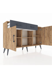 Arges Konsol 3 Raflı 2 Çekmeceli 3 Kapaklı 132x30x83 - S144M025V20A