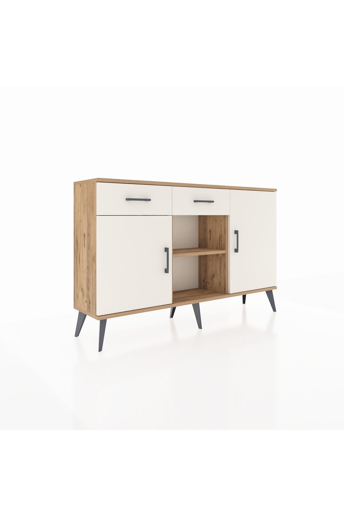 Arges Konsol 3 Raflı 2 Çekmeceli 3 Kapaklı 132x30x83 - S144M025V22A