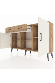 Arges Konsol 3 Raflı 2 Çekmeceli 3 Kapaklı 132x30x83 - S144M025V24A