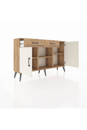 Arges Konsol 3 Raflı 2 Çekmeceli 3 Kapaklı 132x30x83 - S144M025V24A