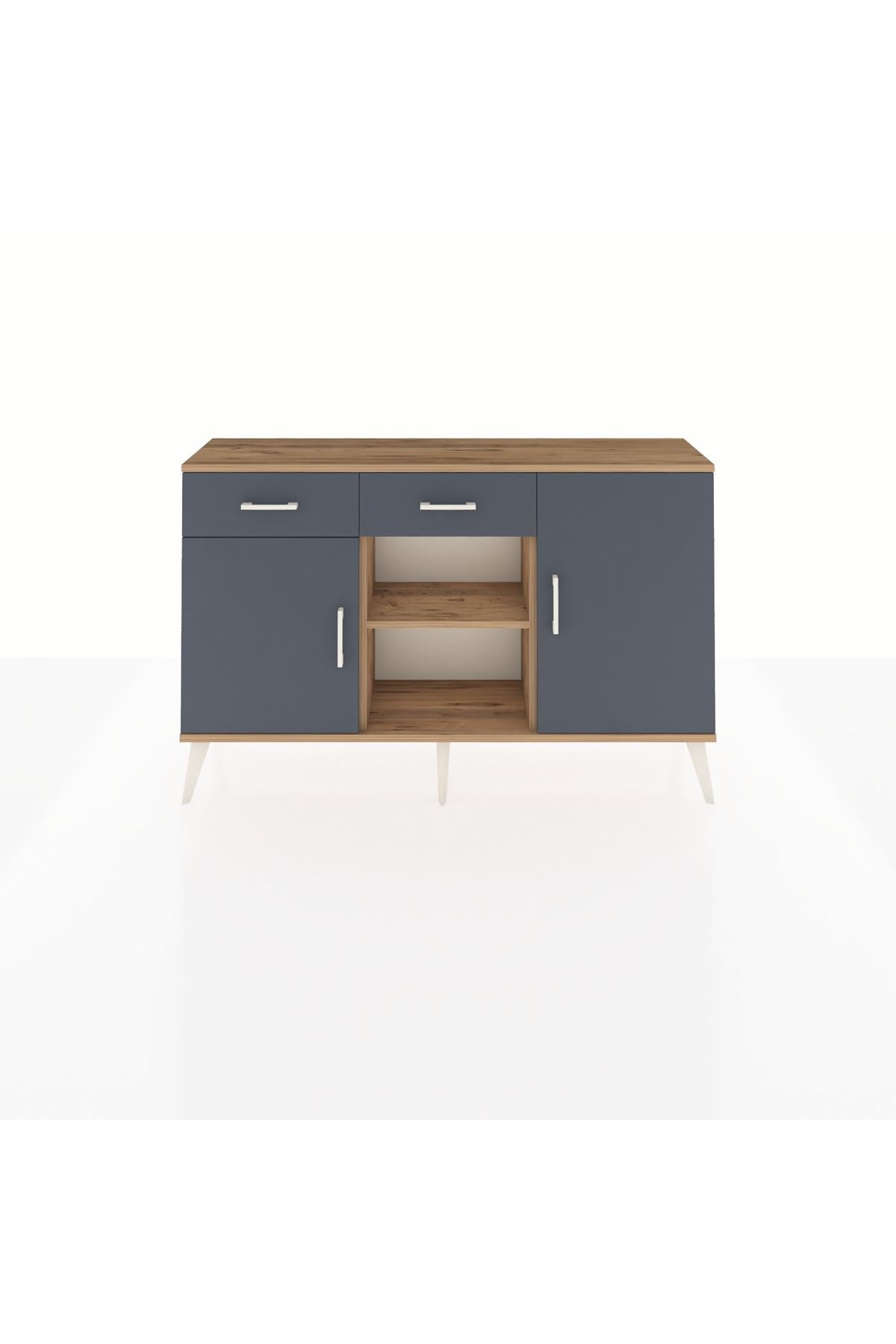 Arges Konsol 3 Raflı 2 Çekmeceli 3 Kapaklı 132x30x83 - S144M025V26A