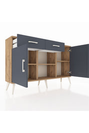 Arges Konsol 3 Raflı 2 Çekmeceli 3 Kapaklı 132x30x83 - S144M025V26A
