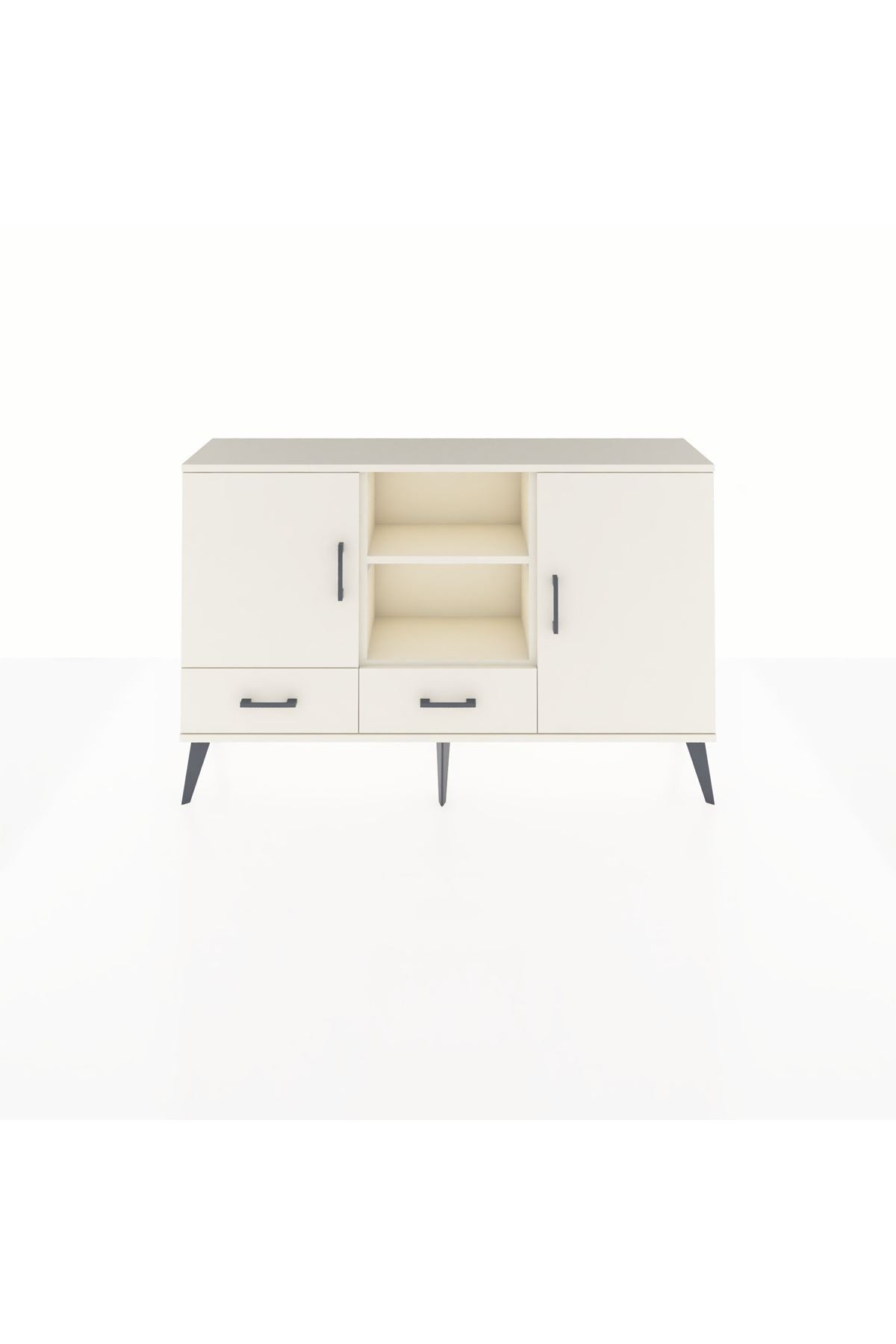 Arges Konsol 5 Raflı 2 Çekmeceli 3 Kapaklı 132x30x83 - S144M026V04A