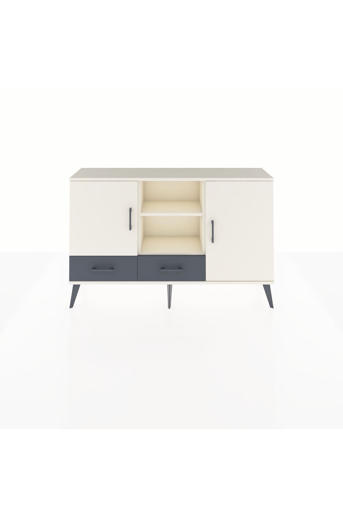 Arges Konsol 5 Raflı 2 Çekmeceli 3 Kapaklı 132x30x83 - S144M026V05A