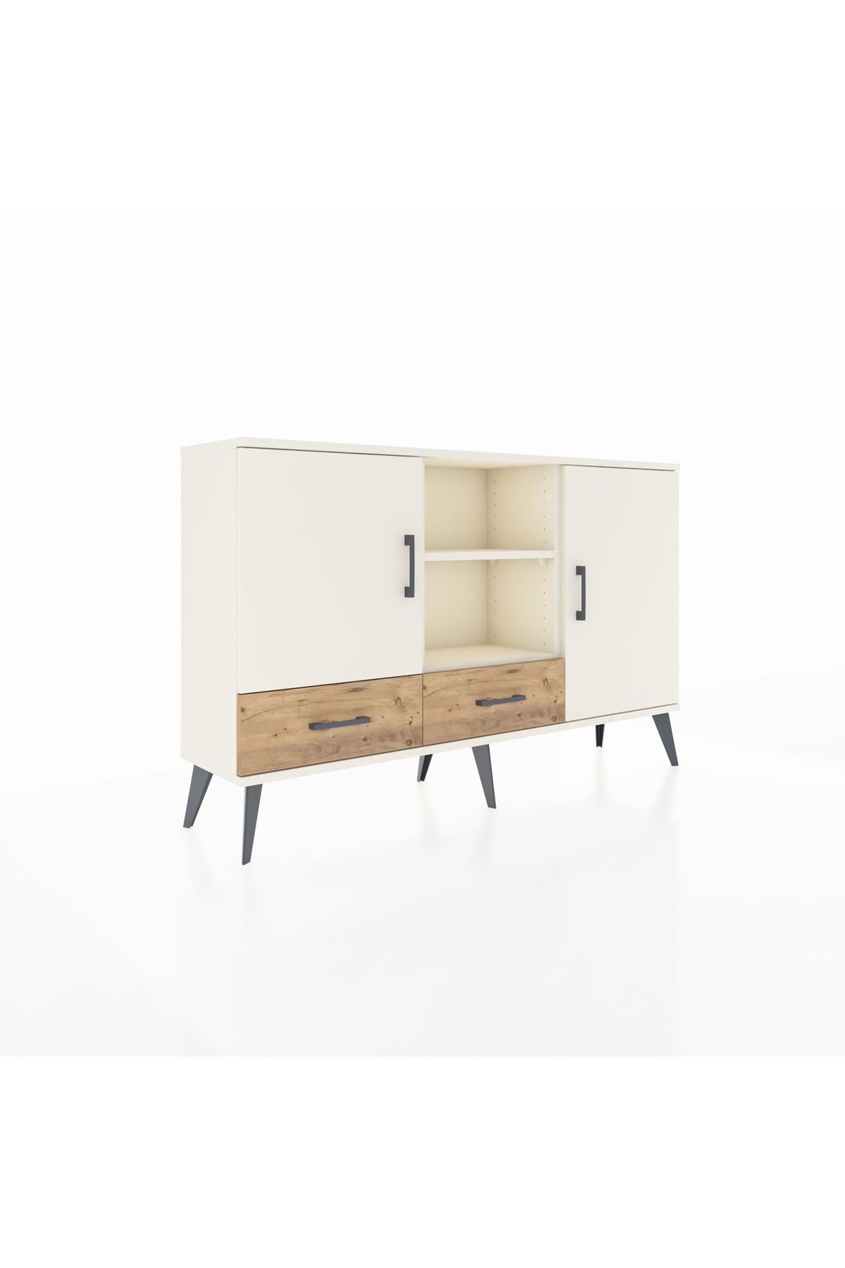 Arges Konsol 5 Raflı 2 Çekmeceli 3 Kapaklı 132x30x83 - S144M026V06A