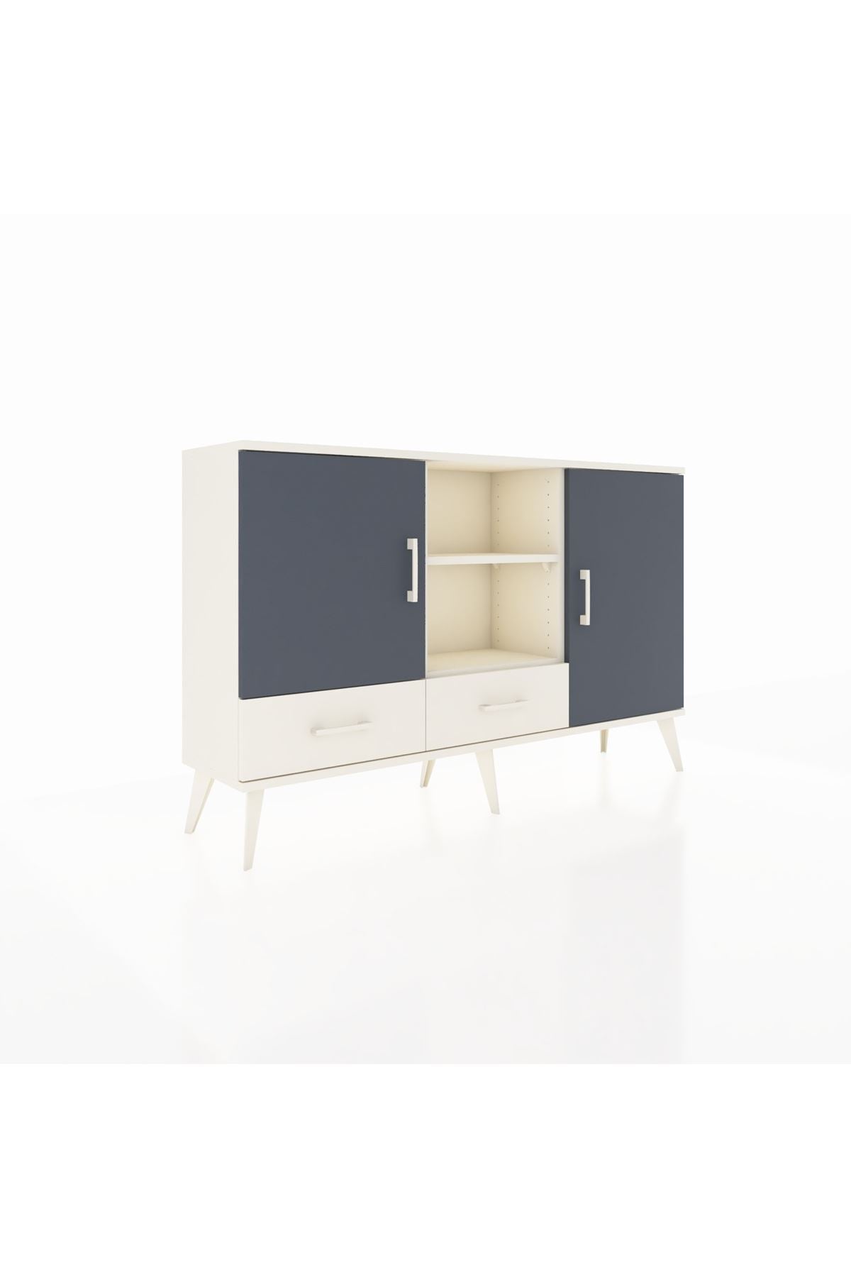 Arges Konsol 5 Raflı 2 Çekmeceli 3 Kapaklı 132x30x83 - S144M026V07A