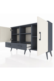 Arges Konsol 5 Raflı 2 Çekmeceli 3 Kapaklı 132x30x83 - S144M026V14A