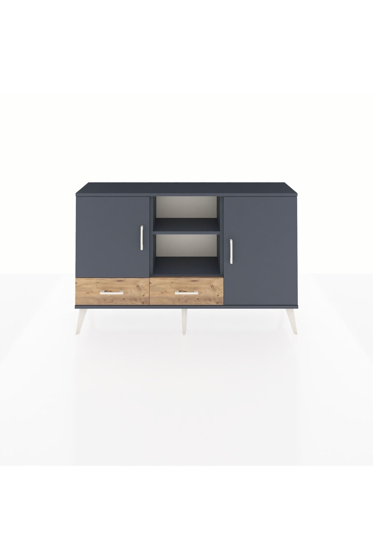 Arges Konsol 5 Raflı 2 Çekmeceli 3 Kapaklı 132x30x83 - S144M026V18A