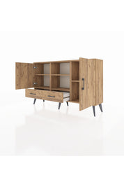 Arges Konsol 5 Raflı 2 Çekmeceli 3 Kapaklı 132x30x83 - S144M026V21A
