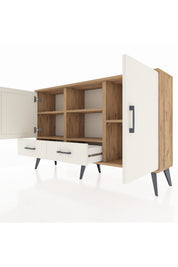 Arges Konsol 5 Raflı 2 Çekmeceli 3 Kapaklı 132x30x83 - S144M026V22A