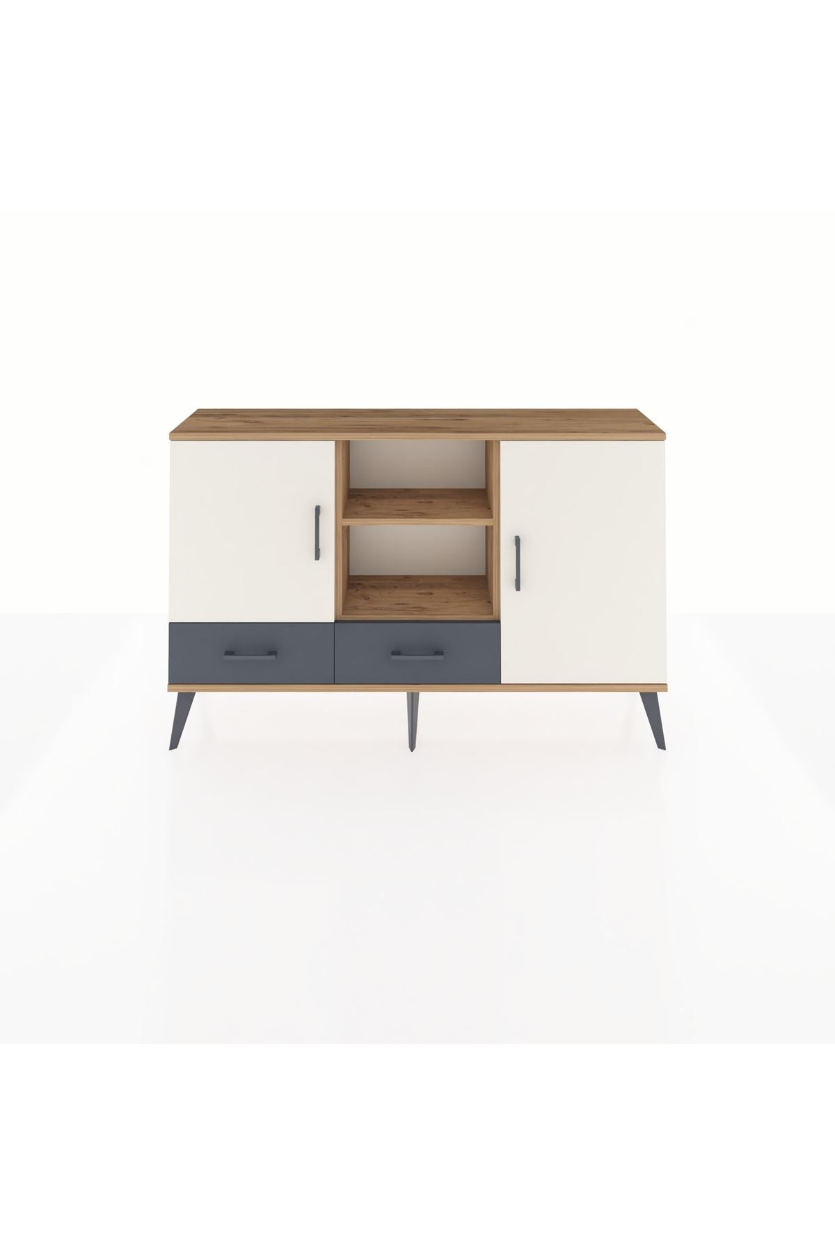 Arges Konsol 5 Raflı 2 Çekmeceli 3 Kapaklı 132x30x83 - S144M026V23A