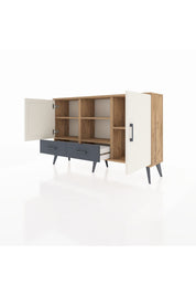 Arges Konsol 5 Raflı 2 Çekmeceli 3 Kapaklı 132x30x83 - S144M026V23A
