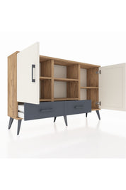 Arges Konsol 5 Raflı 2 Çekmeceli 3 Kapaklı 132x30x83 - S144M026V23A