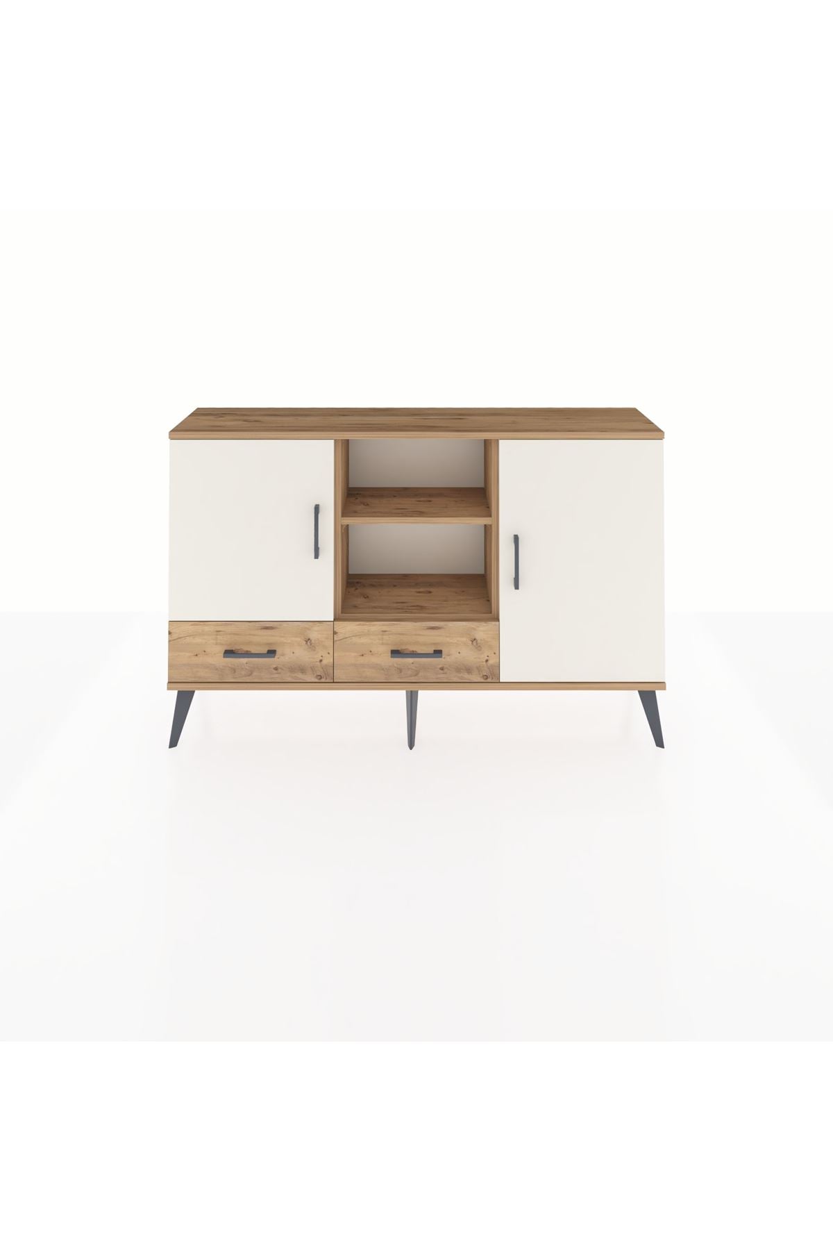 Arges Konsol 5 Raflı 2 Çekmeceli 3 Kapaklı 132x30x83 - S144M026V24A