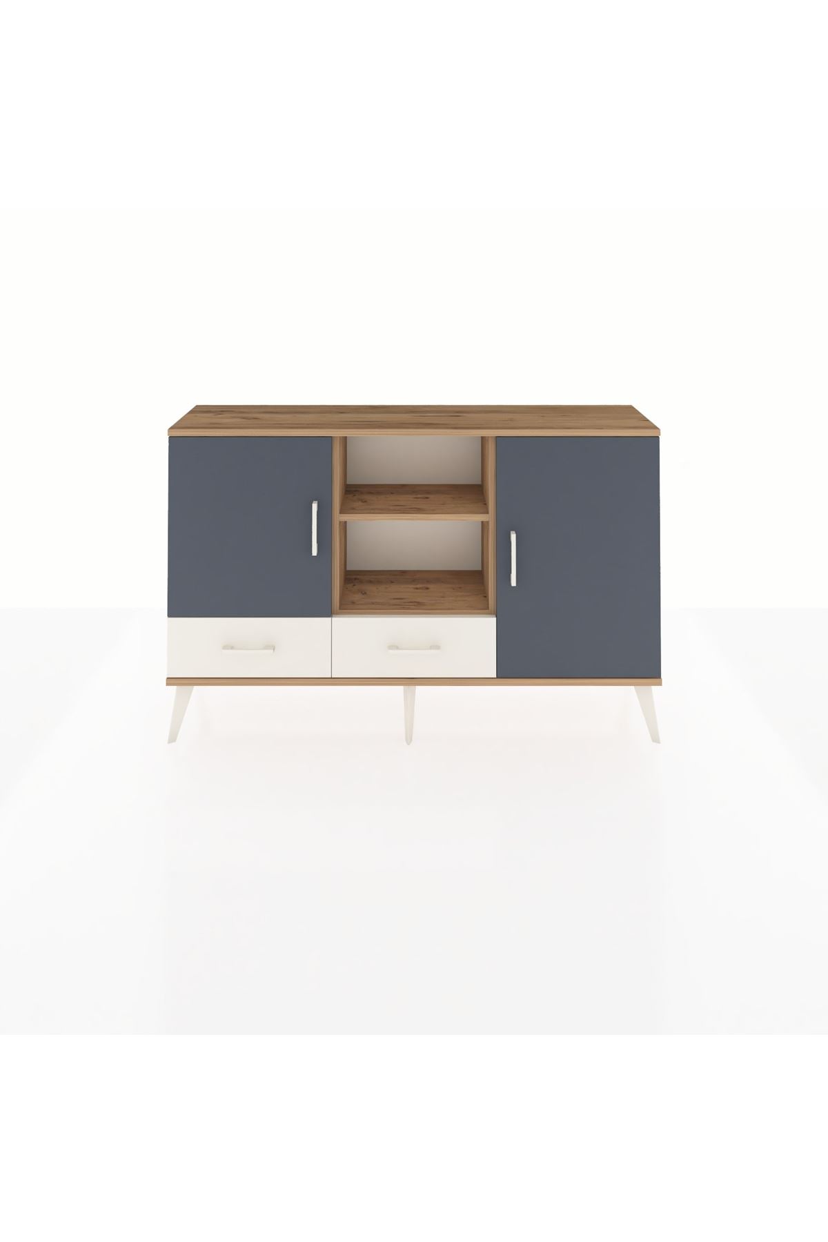 Arges Konsol 5 Raflı 2 Çekmeceli 3 Kapaklı 132x30x83 - S144M026V25A