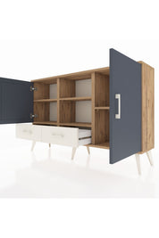 Arges Konsol 5 Raflı 2 Çekmeceli 3 Kapaklı 132x30x83 - S144M026V25A