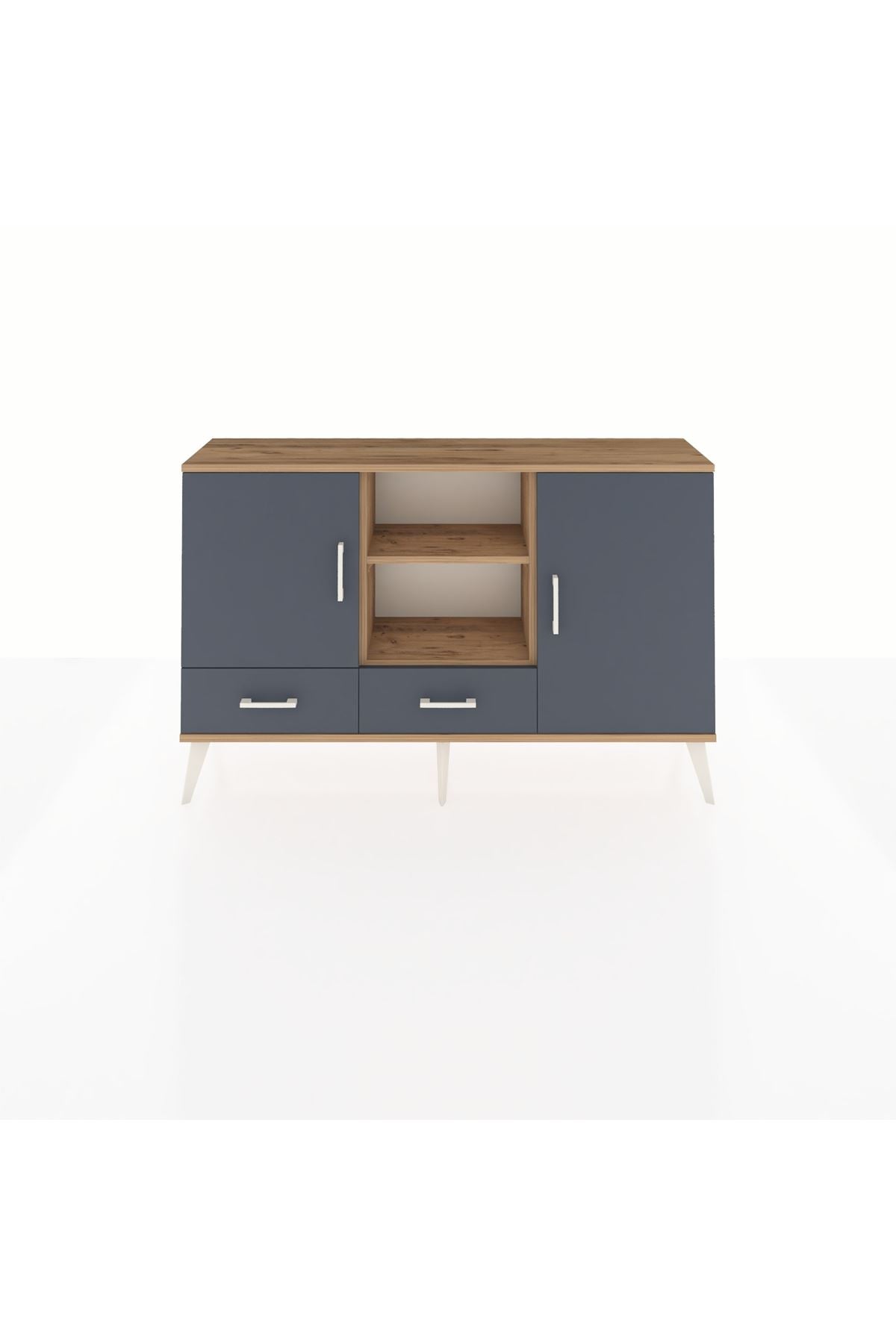 Arges Konsol 5 Raflı 2 Çekmeceli 3 Kapaklı 132x30x83 - S144M026V26A