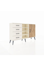 Arges Konsol 4 Raflı 4 Çekmeceli Tek Kapaklı 132x30x83 - S144M027V01A