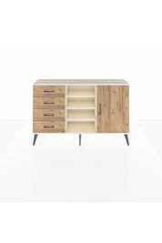 Arges Konsol 4 Raflı 4 Çekmeceli Tek Kapaklı 132x30x83 - S144M027V03A