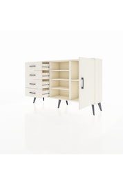Arges Konsol 4 Raflı 4 Çekmeceli Tek Kapaklı 132x30x83 - S144M027V04A