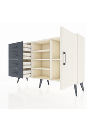 Arges Konsol 4 Raflı 4 Çekmeceli Tek Kapaklı 132x30x83 - S144M027V05A