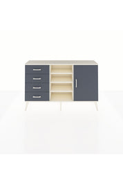 Arges Konsol 4 Raflı 4 Çekmeceli Tek Kapaklı 132x30x83 - S144M027V08A