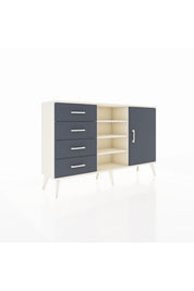 Arges Konsol 4 Raflı 4 Çekmeceli Tek Kapaklı 132x30x83 - S144M027V08A