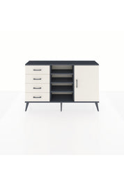 Arges Konsol 4 Raflı 4 Çekmeceli Tek Kapaklı 132x30x83 - S144M027V13A