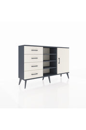 Arges Konsol 4 Raflı 4 Çekmeceli Tek Kapaklı 132x30x83 - S144M027V13A