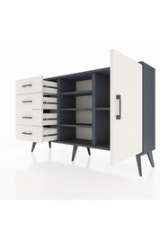 Arges Konsol 4 Raflı 4 Çekmeceli Tek Kapaklı 132x30x83 - S144M027V13A