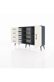 Arges Konsol 4 Raflı 4 Çekmeceli Tek Kapaklı 132x30x83 - S144M027V13A