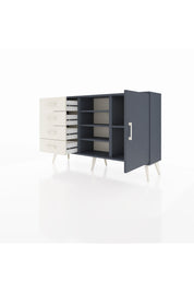 Arges Konsol 4 Raflı 4 Çekmeceli Tek Kapaklı 132x30x83 - S144M027V16A