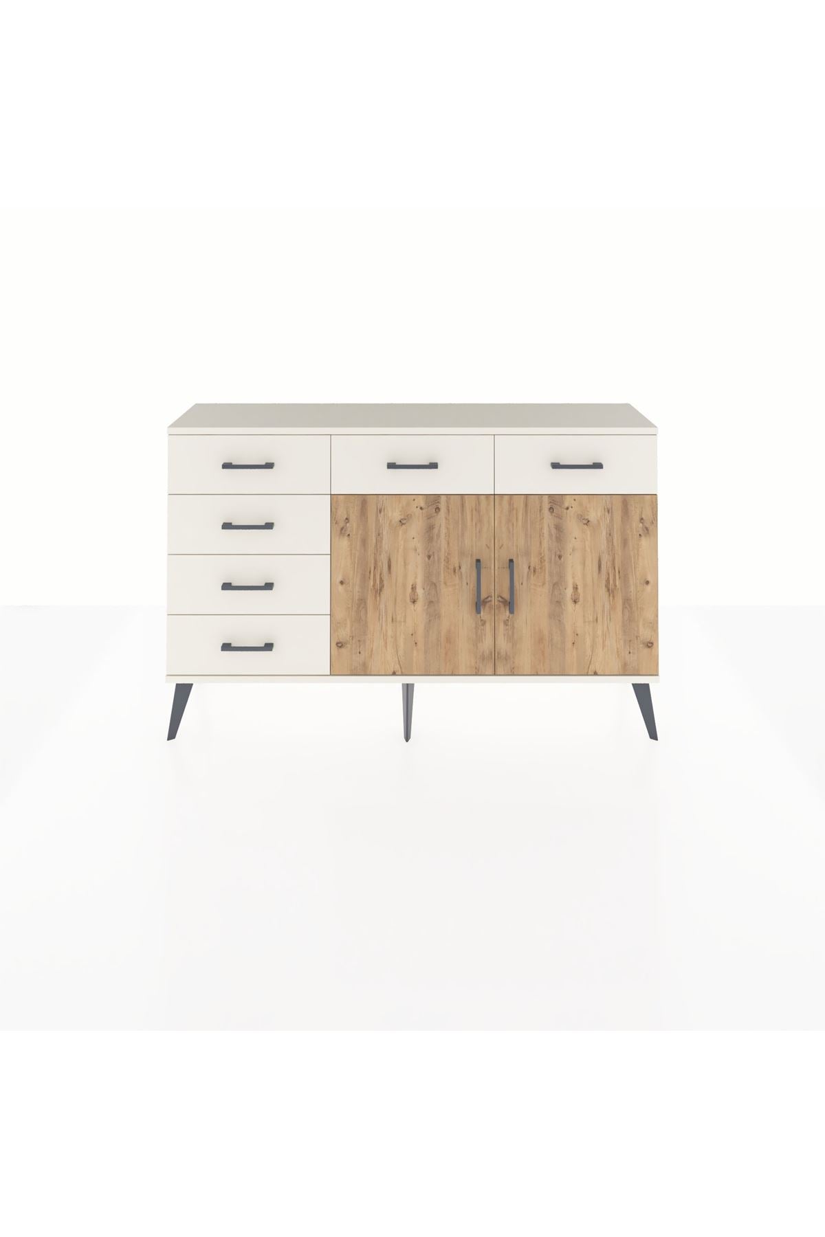 Arges Konsol 2 Raflı 6 Çekmeceli 2 Kapaklı 132x30x83 - S144M028V01A