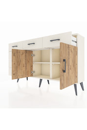 Arges Konsol 2 Raflı 6 Çekmeceli 2 Kapaklı 132x30x83 - S144M028V01A