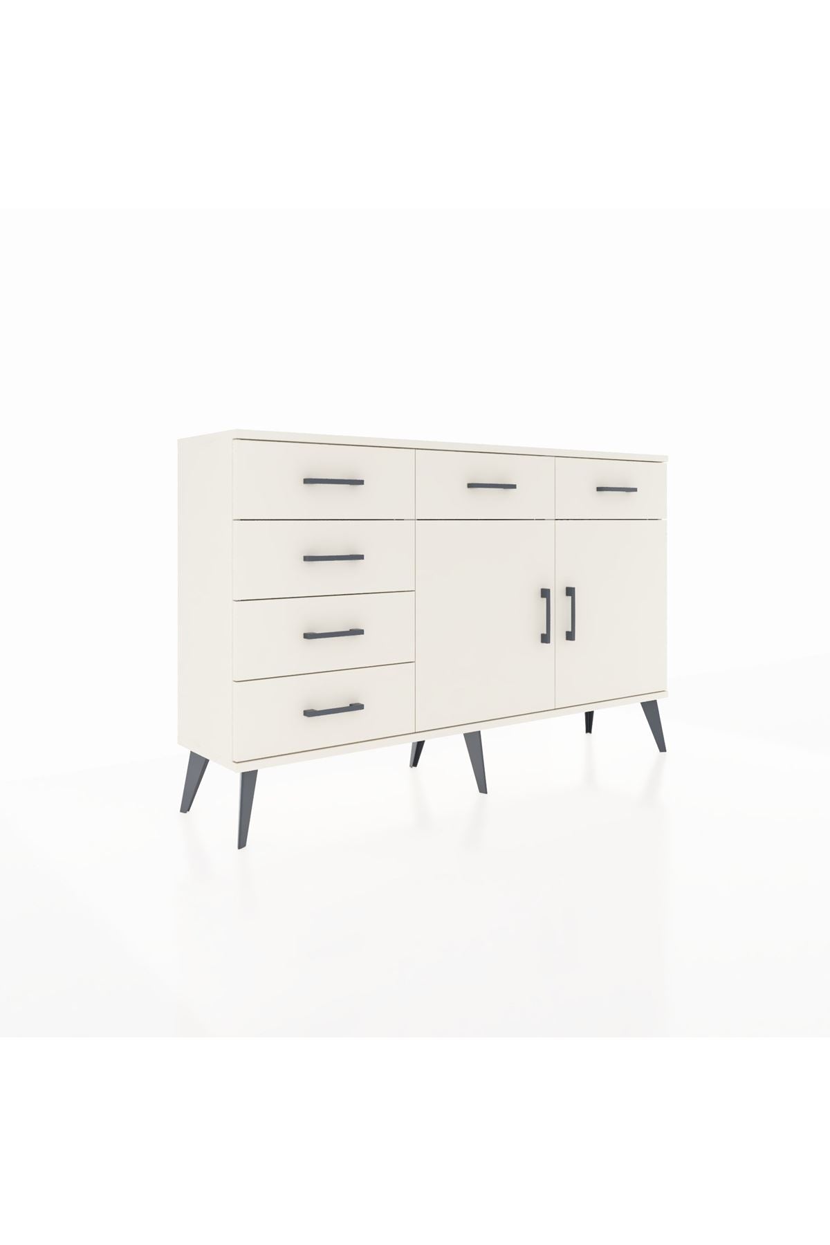 Arges Konsol 2 Raflı 6 Çekmeceli 2 Kapaklı 132x30x83 - S144M028V04A