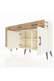 Arges Konsol 2 Raflı 6 Çekmeceli 2 Kapaklı 132x30x83 - S144M028V06A